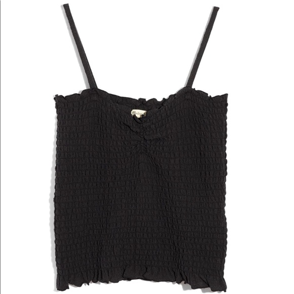 Madewell Super Light Jacquard Smocked Tank - Picture 1 of 1